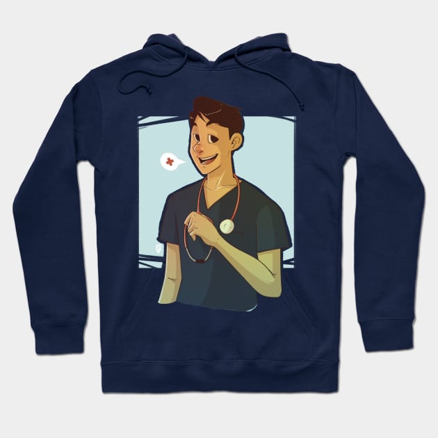 Male Nurse Hoodie by HXDV